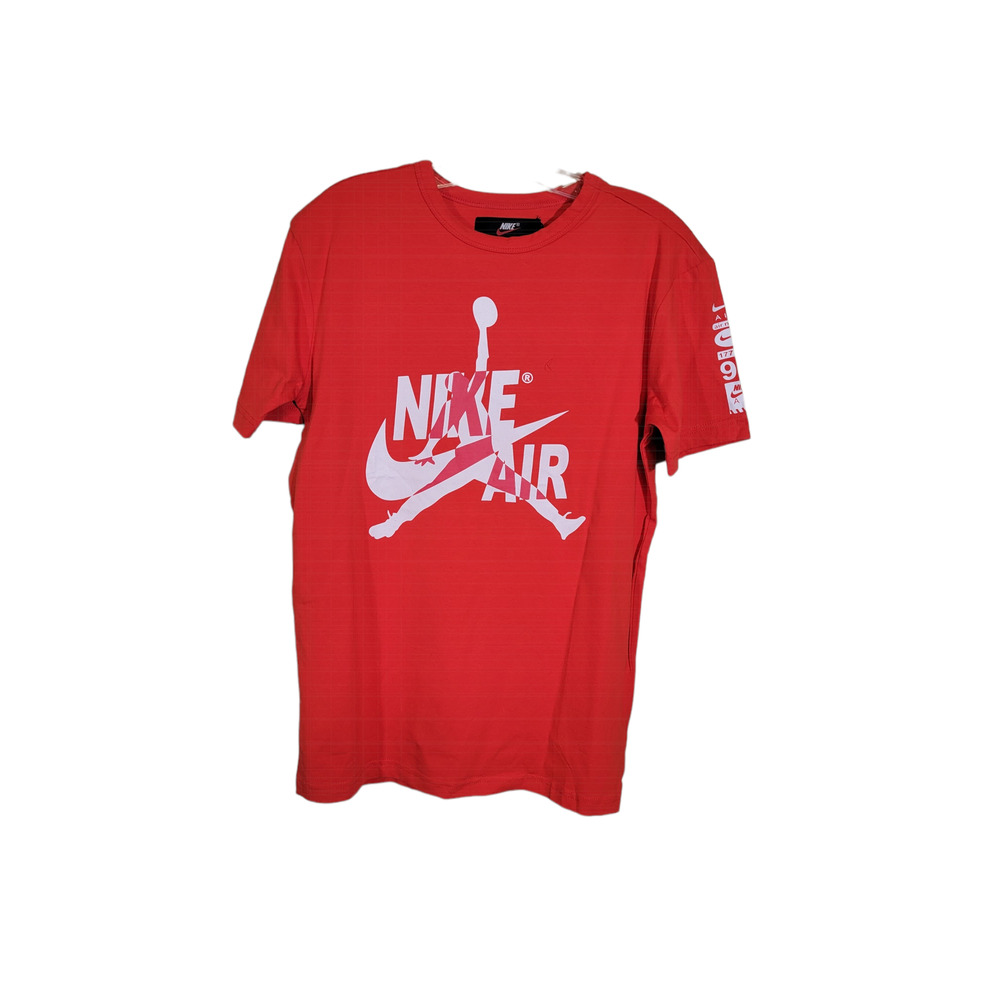 NWT Nike Air Max Big Boy Classics Graphic Logo T Shirt Short Sleeve Red Medium